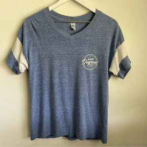 Gavin Degraw blue vneck tshirt size small